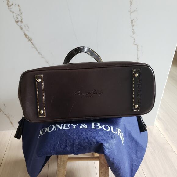 Dooney & Bourke Tassel Leather Bag Set Cognac 3 Pc Purse Wallet Keychain 1C872CG - Picture 7 of 15